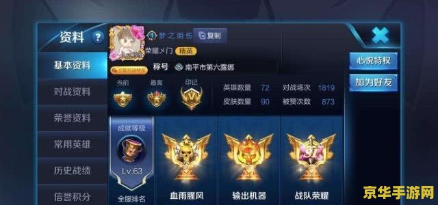 【王者荣耀梦泪多少岁】- 探索游戏界的传奇人物