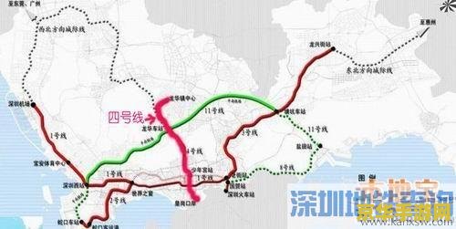 深圳地铁4号线线路图