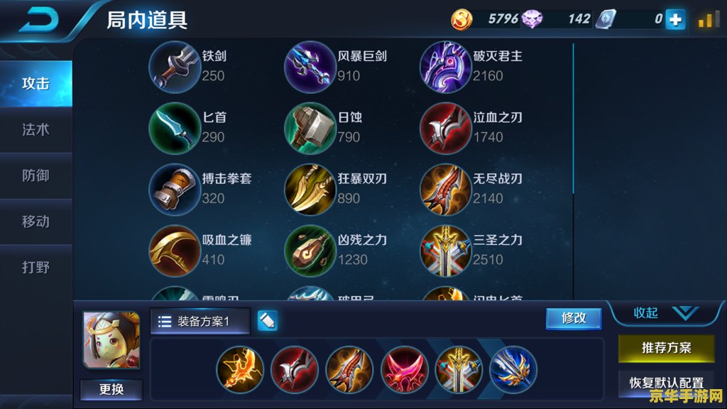 王者荣耀装备大全各多少钱