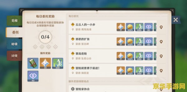 原神该刷什么委托
