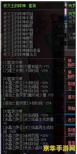 DNF异界装备掉落表