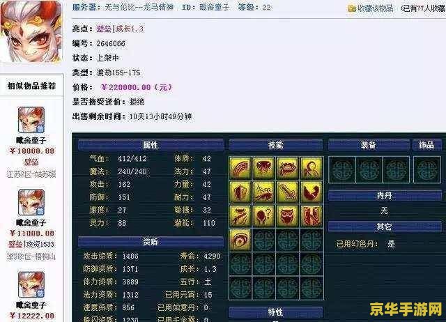 梦幻 藏宝阁 梦幻藏宝阁：游戏内的虚拟交易平台