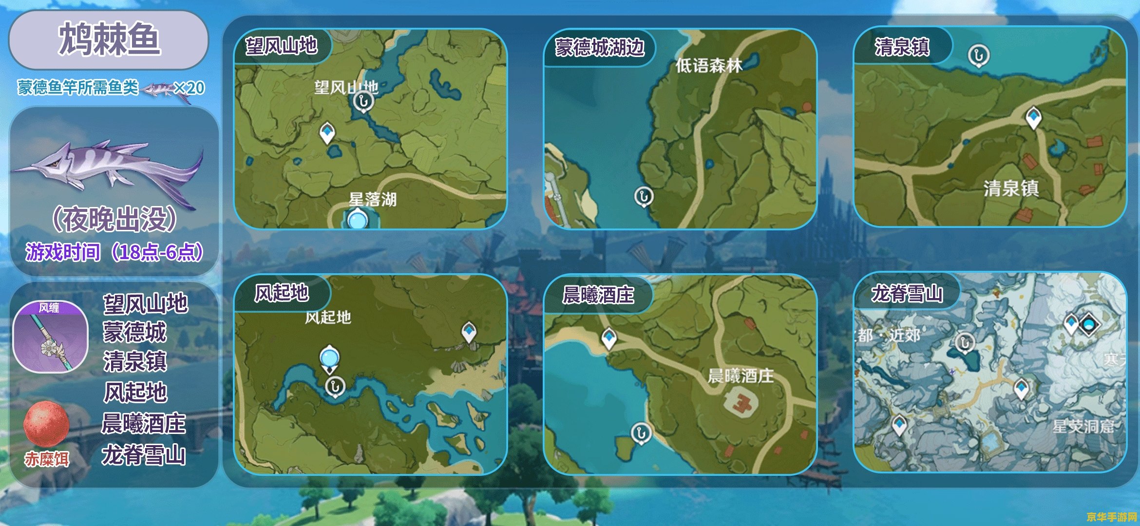 原神钓鱼攻略时间