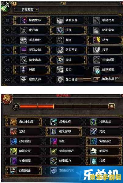 魔兽世界盗贼天赋加点