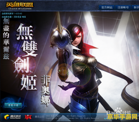 lol剑姬 英雄联盟之菲奥娜：剑姬的荣耀