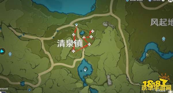 原神蒙德地灵龛采集路线