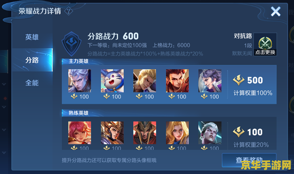 王者荣耀助手战斗力如何计算