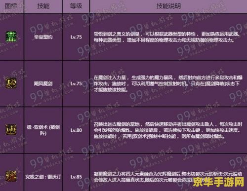 驭剑士加点 驭剑士游戏及加点分析