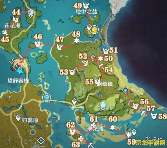原神敲响两侧遗迹中的钟路线图