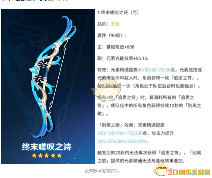 原神终末嗟叹之诗强吗 原神终末嗟叹之诗：一把强大的武器
