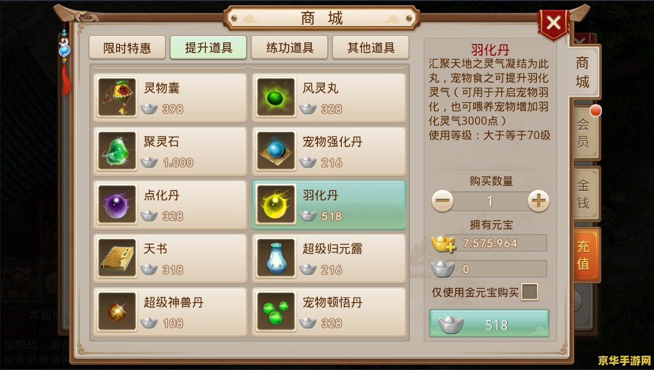 建议：问道宠物强化：提升实力，助你称霸仙界