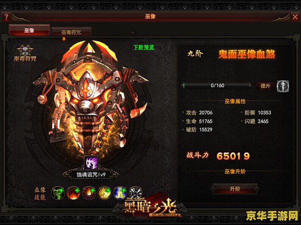 黑暗之光巫像升阶数据 黑暗之光巫像升阶数据详解