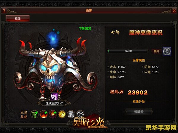 黑暗之光巫像升阶数据 黑暗之光巫像升阶数据详解