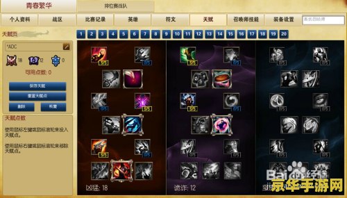 英雄联盟adc天赋加点图s6 英雄联盟 ADC 天赋加点图 S6