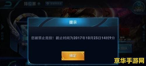 王者荣耀禁赛什么 王者荣耀禁赛机制详解