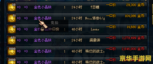 dnf金色小晶块 dnf金色小晶块：游戏中的珍稀宝藏与无尽奥秘