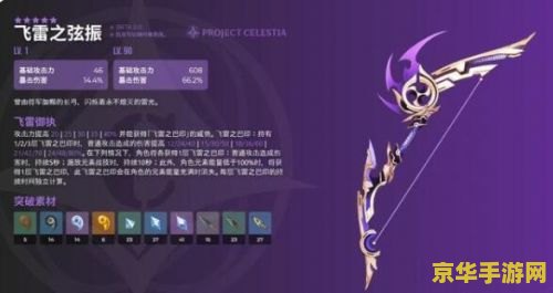 原神武器飞雷之弦振 原神中的飞雷之弦振：弓手的极致追求