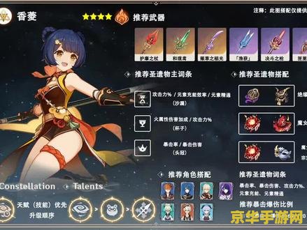 原神香菱圣遗物词条推荐一览 原神香菱圣遗物词条推荐全攻略 原神香菱圣遗物词条推荐一览 原神香菱圣遗物词条推荐全攻略