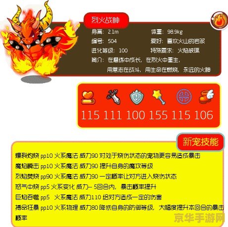 洛克王国烈火战神配招 洛克王国烈火战神配招攻略