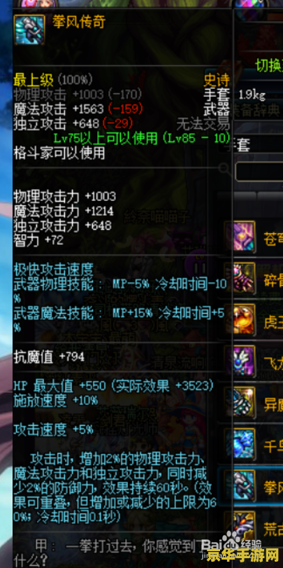 dnf气功穿什么甲 DNF气功师装备选择指南：穿什么甲最合适？