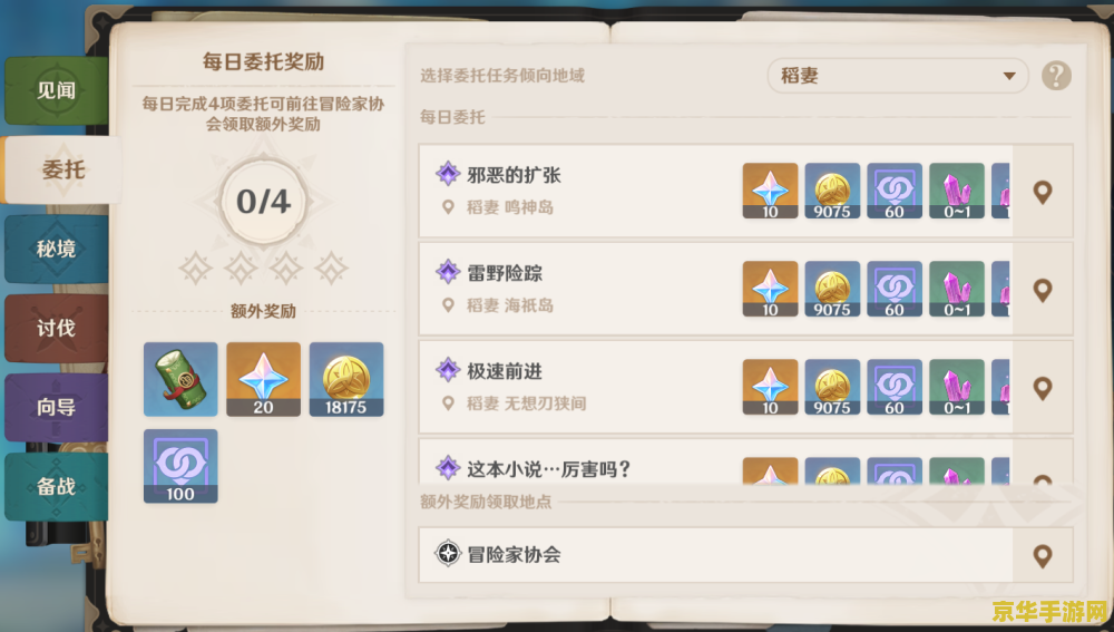 原神每日委托任务完成 原神每日委托任务攻略与深度解析