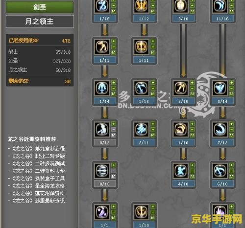 龙之谷月主加点 龙之谷月主加点攻略：技能选择与优化之道