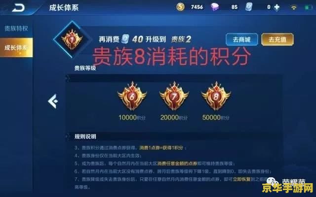 王者荣耀贵族怎么才掉 王者荣耀贵族等级下降机制与游戏策略分析