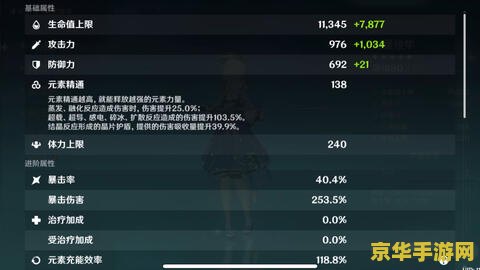 原神雾切90级属性 原神雾切90级属性深度解析