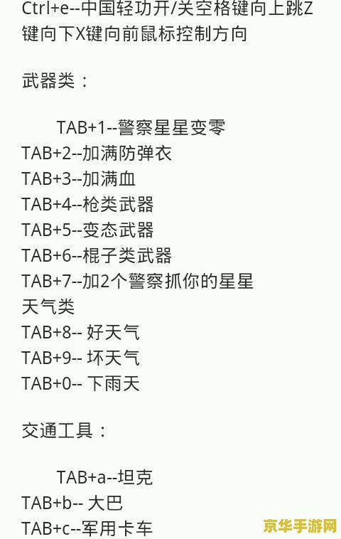 侠盗猎车作弊码 侠盗猎车手：作弊码大揭秘