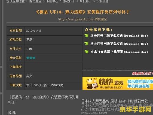 极品飞车14序列号 极品飞车14：热力追踪序列号获取与游戏深度解析