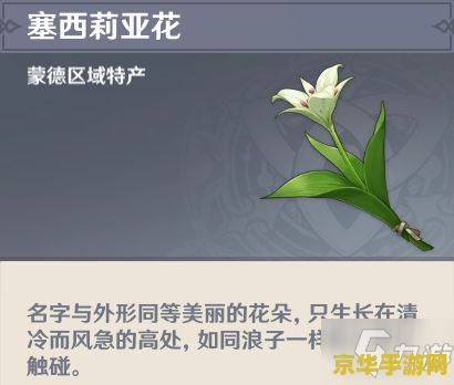 原神塞西莉亚花是谁的突破材料 原神塞西莉亚花：角色突破的秘密之花