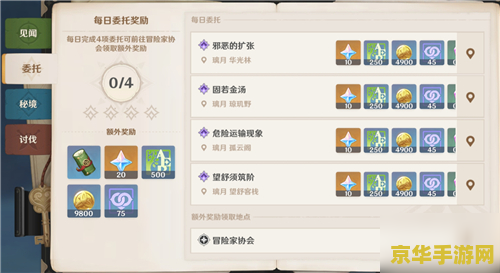 原神委托任务大全 原神委托任务大全