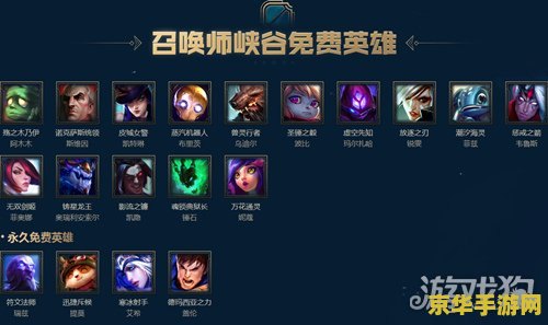 lol本周免费 lol本周免费英雄更新