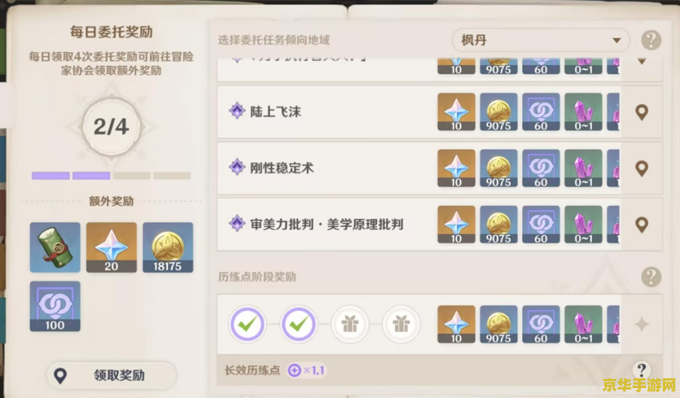 原神每日委托经验值 原神每日委托：高效获取经验值的秘密