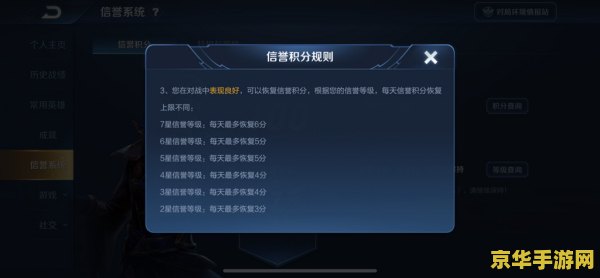 王者荣耀信誉分怎么刷新 王者荣耀信誉分刷新机制详解