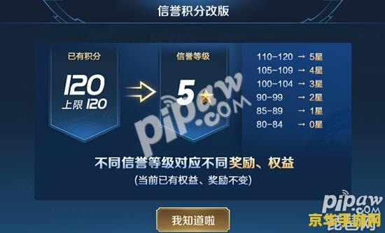王者荣耀积分怎么能到5星 王者荣耀信誉积分如何达到5星