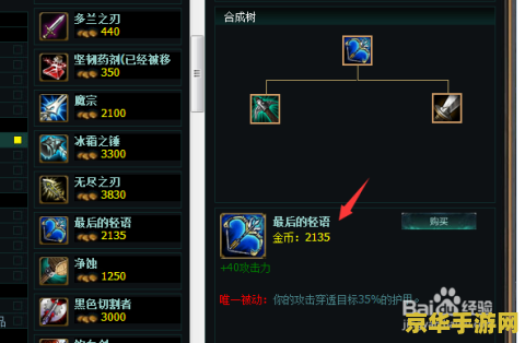 男刀出装 男刀出装策略与游戏影响分析