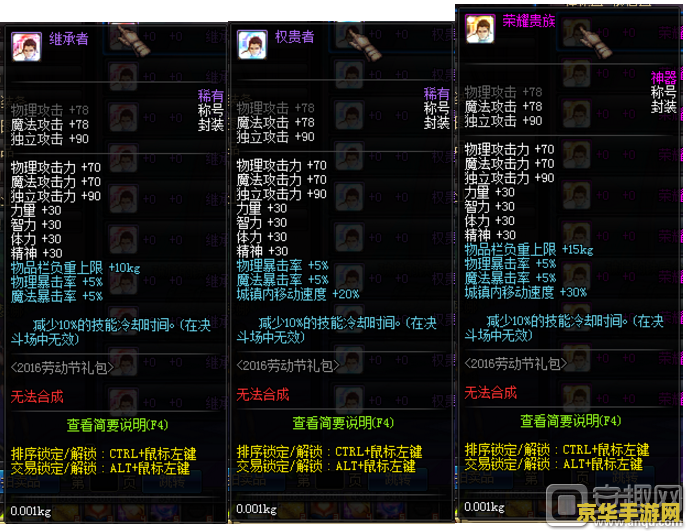 dnf2010劳动节礼包 DNF2010劳动节礼包详解