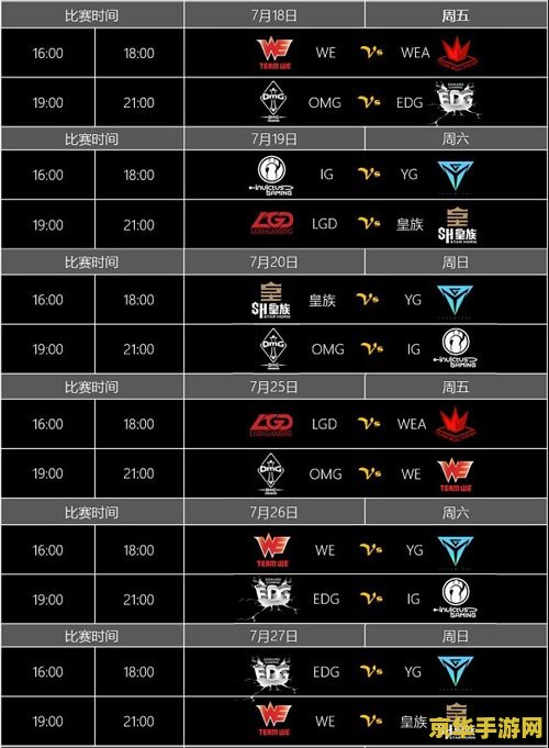 2023英雄联盟夏季赛赛程 2023英雄联盟夏季赛赛程详解