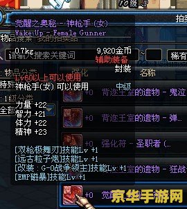 dnf70级辅助装备 DNF70级辅助装备全面解析