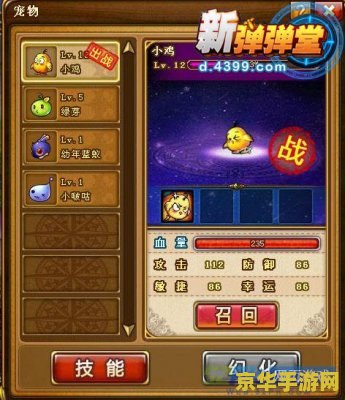弹弹堂宠物 弹弹堂宠物系统深度解析