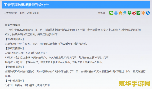 王者荣耀怎么规定时间表 王者荣耀游戏时间表规定解析