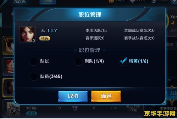 王者荣耀战队职位怎么设置 王者荣耀战队职位设置 王者荣耀战队职位怎么设置 王者荣耀战队职位设置