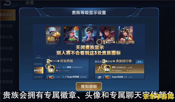 王者荣耀怎么关闭贵族显示 王者荣耀怎么关闭贵族显示