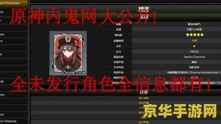 原神角色天赋素材一览图 原神角色天赋升级素材全览