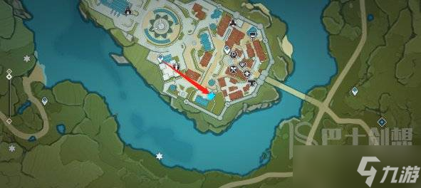 原神前往标记地点附近