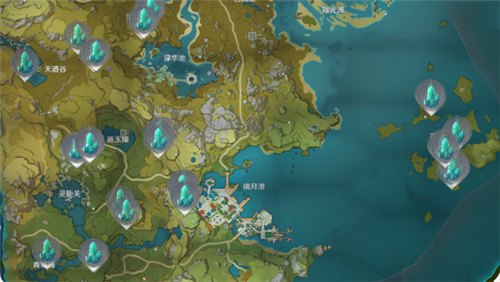 水晶石原神分布图