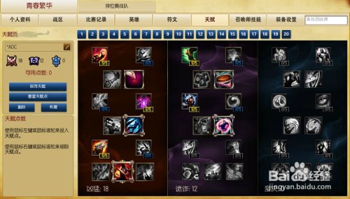 英雄联盟adc天赋怎么配置