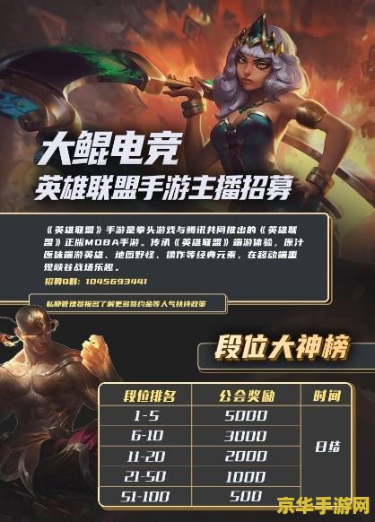 英雄联盟主播招聘