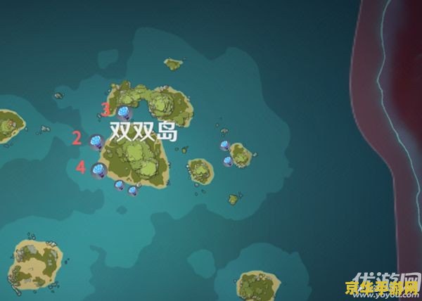 原神双双岛在地图哪里